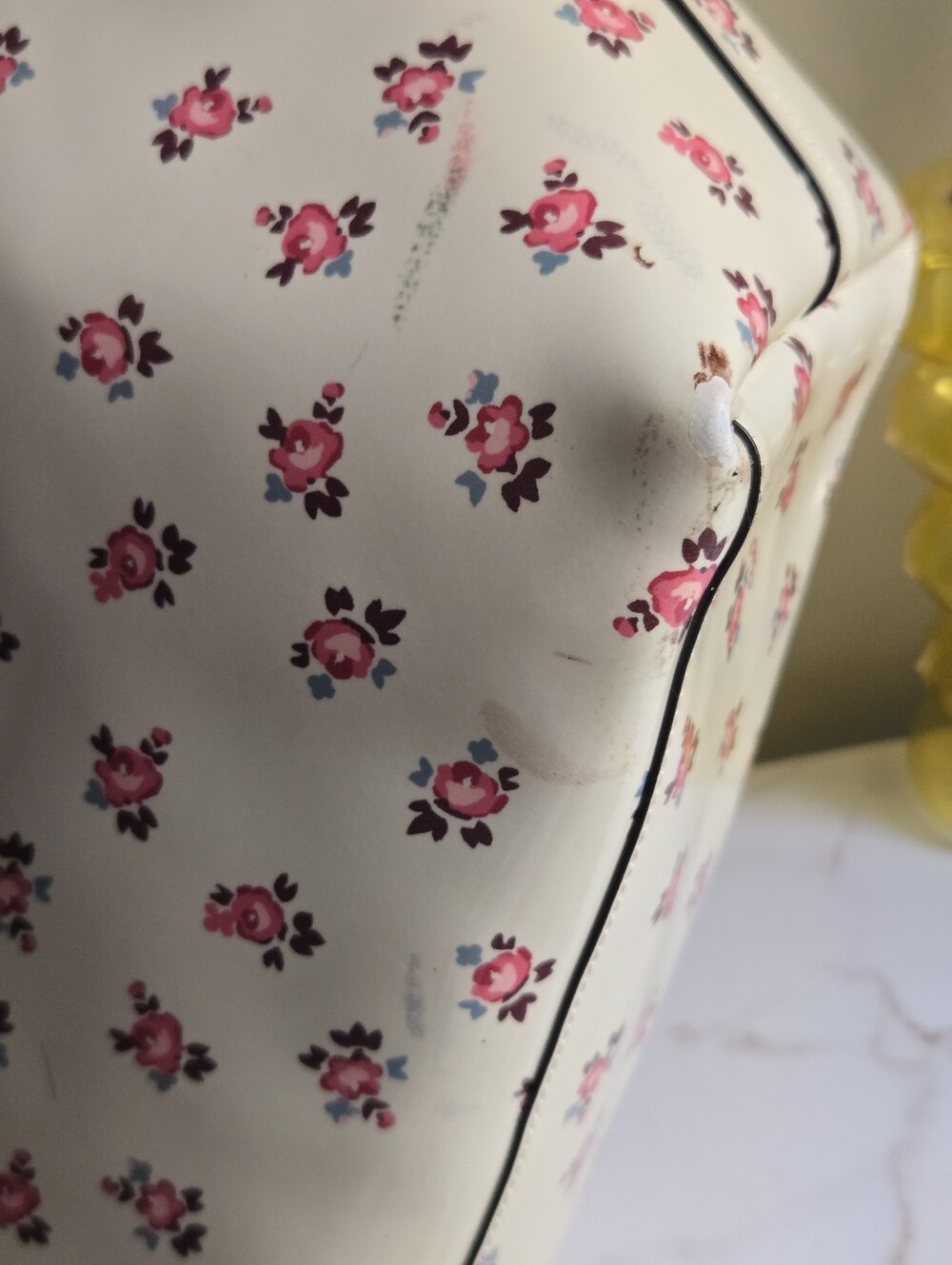 🌸GUC Coach Market Floral Bloom Large Patent Leather Tote Bag🌸 - Picture 8 of 14